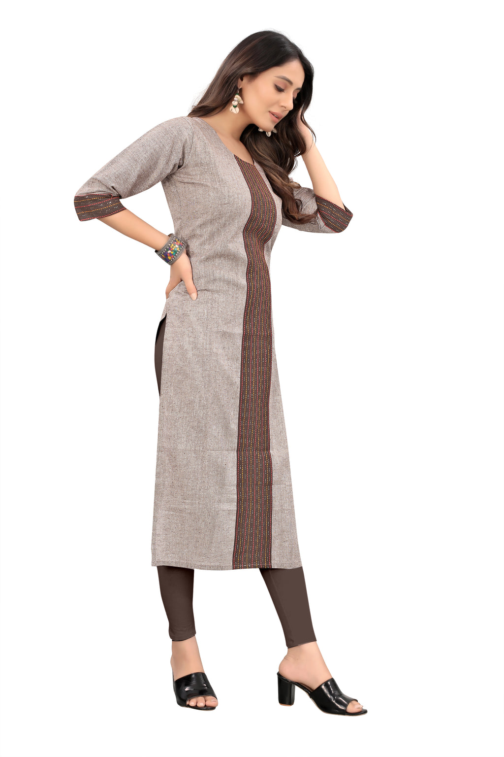 New Stylish Designer Beige color Kurti For Women